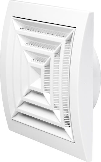 Europlast 101- Perdea de ventilație 14.8x15.3cm Pătrată cu plasă
