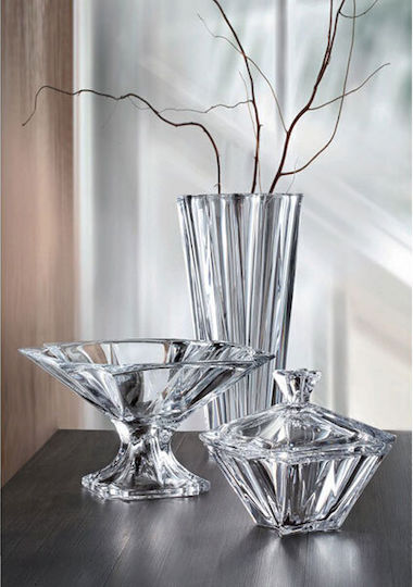 Bohemia Round Crystal Decorative Platter Transparent 33x33cm