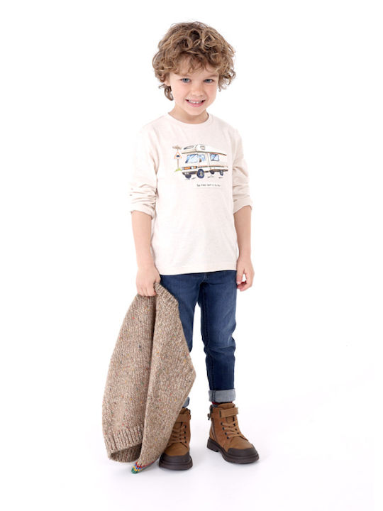 Mayoral Kids Blouse Long Sleeve Beige