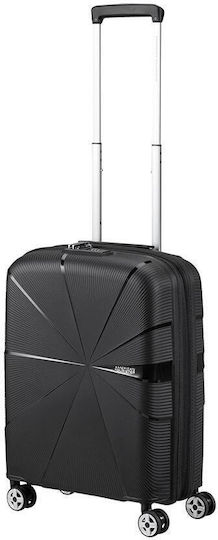 American Tourister Starvibe Cabin Travel Suitcase Hard Black with 4 Wheels Height 55cm