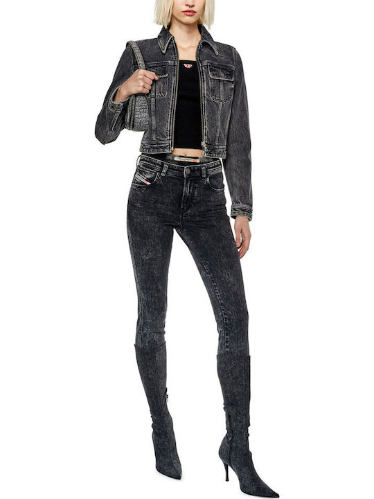 2015 Babhila Γυναικείο Jean Παντελόνι σε Skinny Εφαρμογή Μαύρο