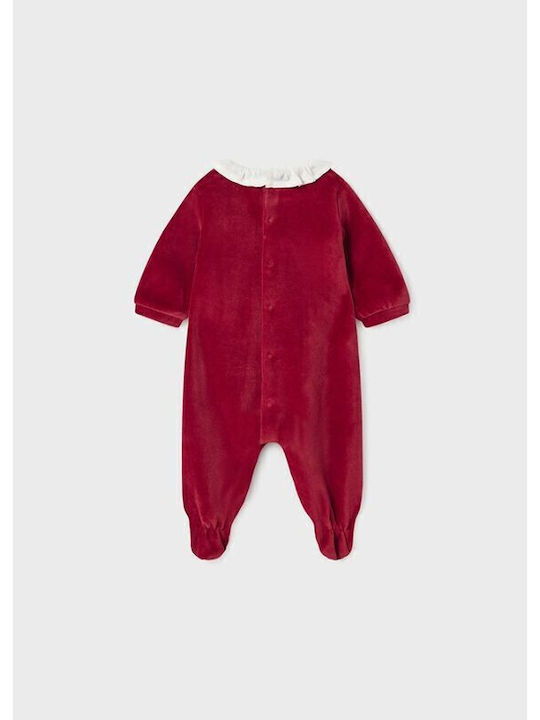 Mayoral Baby Bodysuit Long-Sleeved Velvet Multicolour