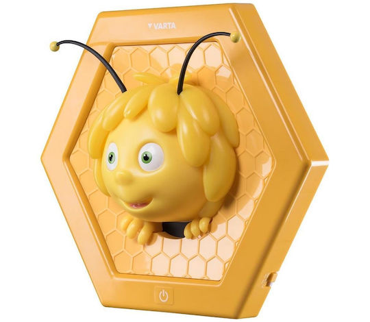 Varta Lumină de perete pentru copii Plastic Maya The Bee Galben