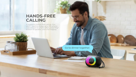 Havit SK885BT Ηχείο Bluetooth 8W με Ραδιόφωνο και Διάρκεια Μπαταρίας έως 11 ώρες Μαύρο
