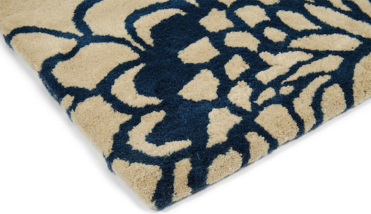 Florence Broadhurst Japanese Floral Lucrat manual Covor Rectangular Midnight