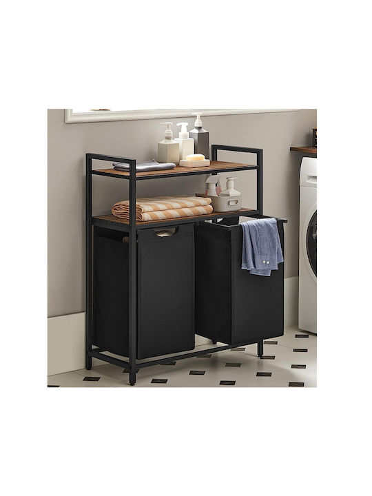 Vasagle Metallic Laundry Basket 92lt 73x33x92cm Black