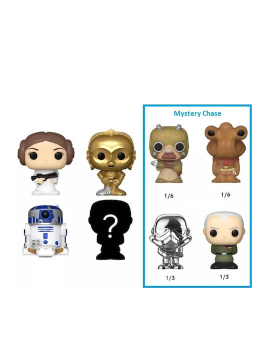 Funko Bitty Pop! Filme: Krieg der Sterne - Princess Leia, R2-D2, C-3PO & Mystery 4er-Pack Chase 4Stück