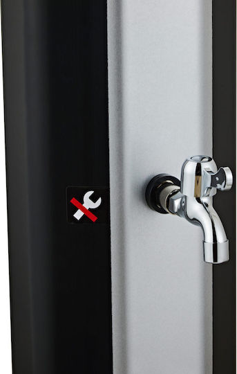 Tema Pool Shower Solar Made of PVC with Height 220cm Black