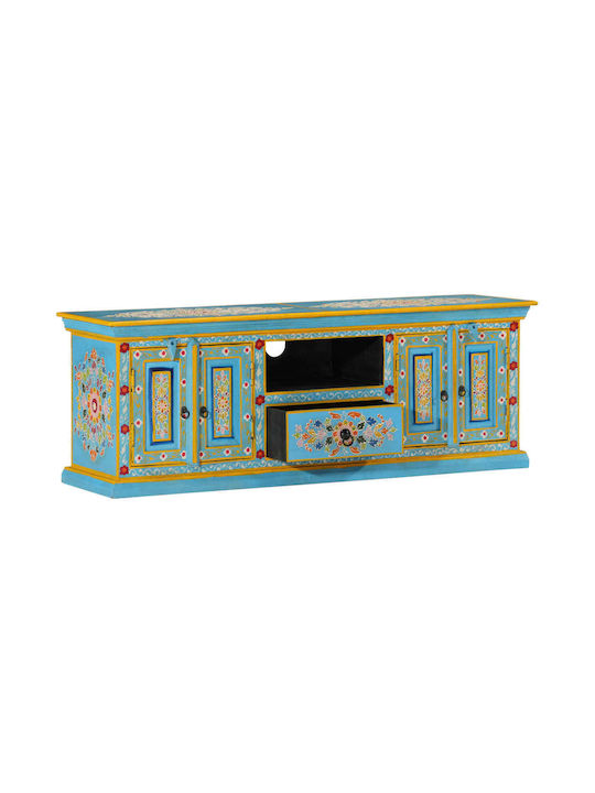 vidaXL TV-Ständer aus Massivholz Blau M110xP30xH40cm
