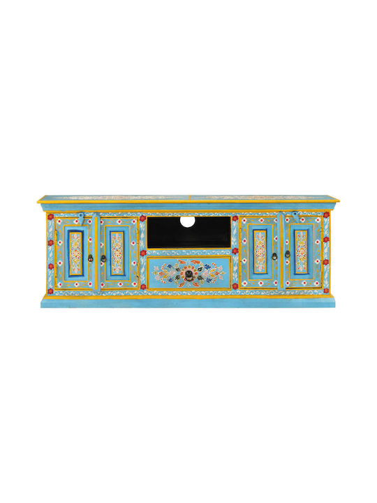 vidaXL TV-Ständer aus Massivholz Blau M110xP30xH40cm