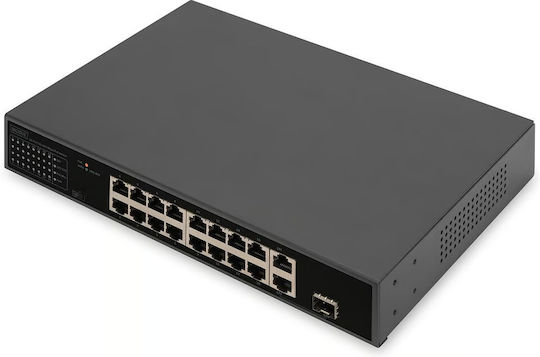 Digitus DN-95355 Unmanaged L2 PoE+ Switch με 16 Θύρες Gigabit (1Gbps) Ethernet και 1 SFP Θύρα