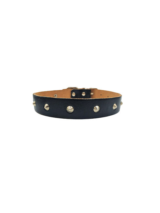ByLeather Ошийник за куче Кожа в Черен цвят Small 45см