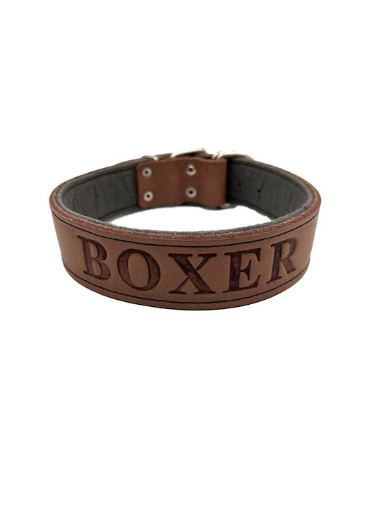 ByLeather Hundehalsband Leder in Braun Farbe Klein 60cm