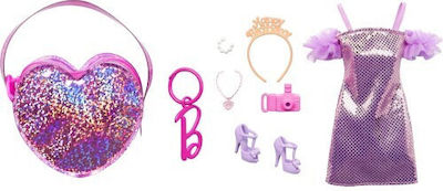 Barbie Clothes, Deluxe Bag with Birthday Outfit and themed Accessories Clothes for Dolls for 3++ Years