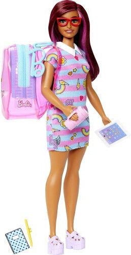 Barbie Deluxe Bag with School Outfit and themed Accessories Puppenkleidung für 3+ Jahre alt+ Jahre