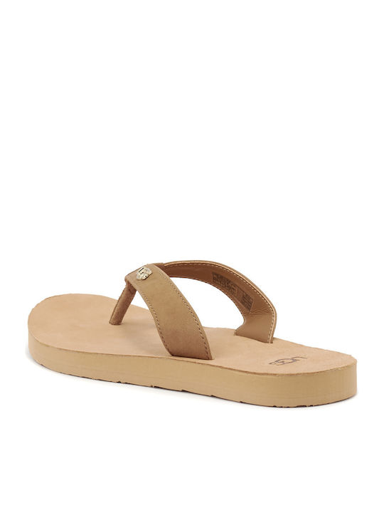 Tawney Leather Women's Flat Sandals in Brown Color