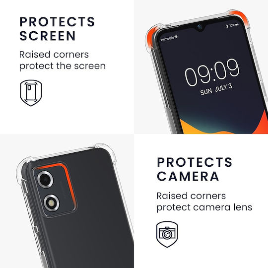 KWmobile Back Cover Silicone with Strap Transparent (Moto E13)