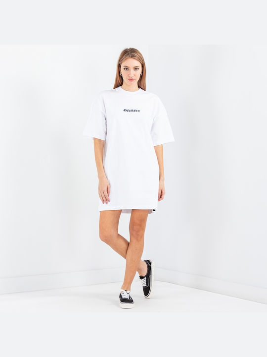 Dickies Mini Athletic Dress Short Sleeve White