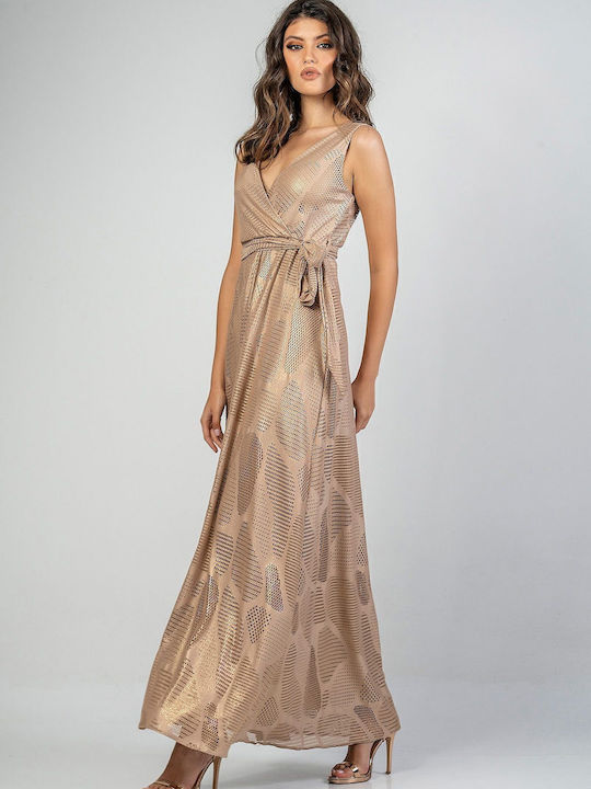 Summer Maxi Dress for Wedding / Baptism Beige