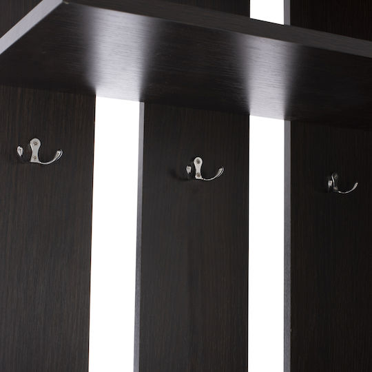 Dulce Eingangsmöbel mit Spiegel / Garderobe / Schuhschrank & Schrank Wenge 118x45x210cm