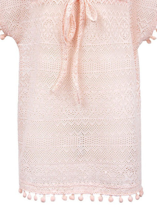 FantazyStores Kids Dress Short Sleeve Pink