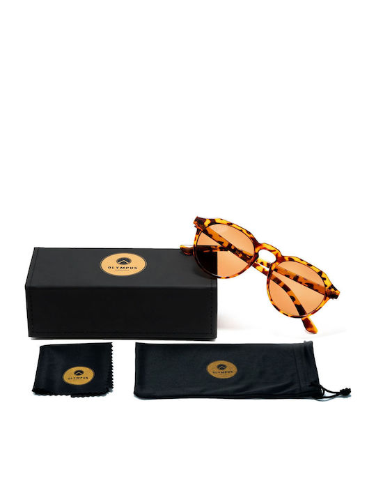 Olympus Sunglasses Alexandros Unisex Γυαλιά Ηλίου με Κοκκάλινο Σκελετό Brown 02-054