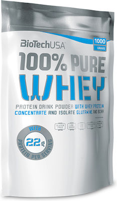 Biotech USA 100% Pure Whey With Concentrate, Isolate, Glutamine & BCAAs Whey Protein Gluten Free with Flavor Chocolate 1kg