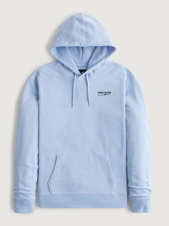 Hollister Men's Sweatshirt with Hood Light Blue