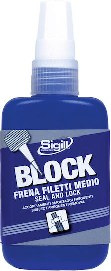 Sigill Block Frena Filleti Medio Κόλλα Σπειρωμάτων Υψηλής Θερμοκρασίας 60ml