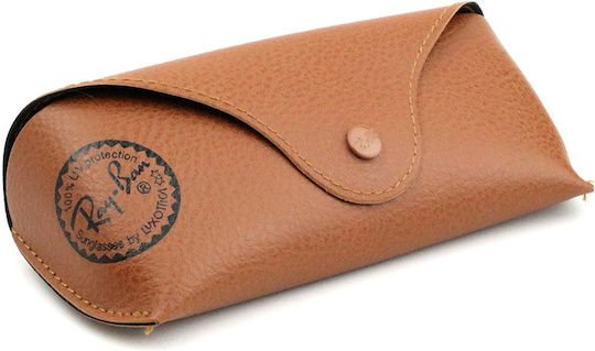 Ray Ban Brillentasche Halbhart mit Clip Braun