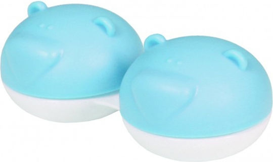 Funny Animals Contact Lens Case Blue Bear