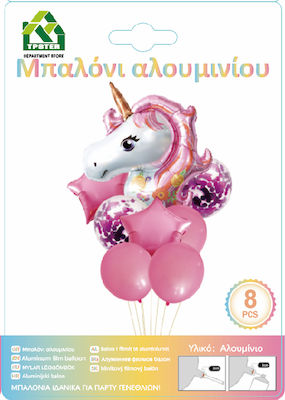 Set of 8 Balloons Foil Birthday-Celebration