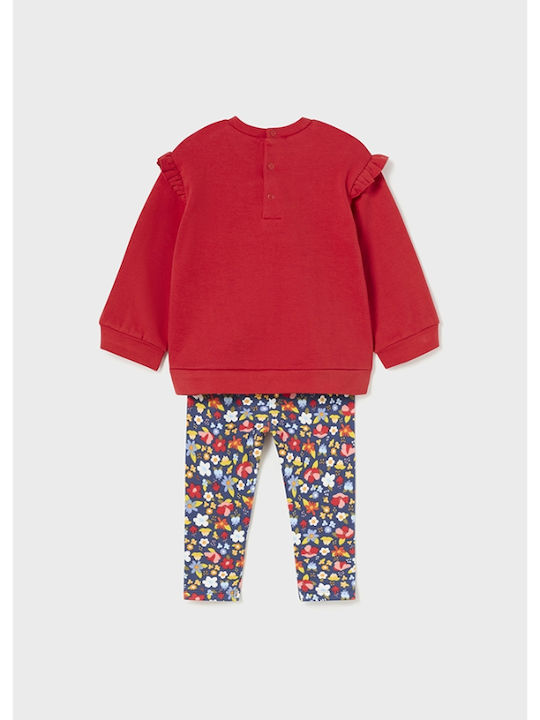 Mayoral Kids Set with Red Leggings 2 Pieces