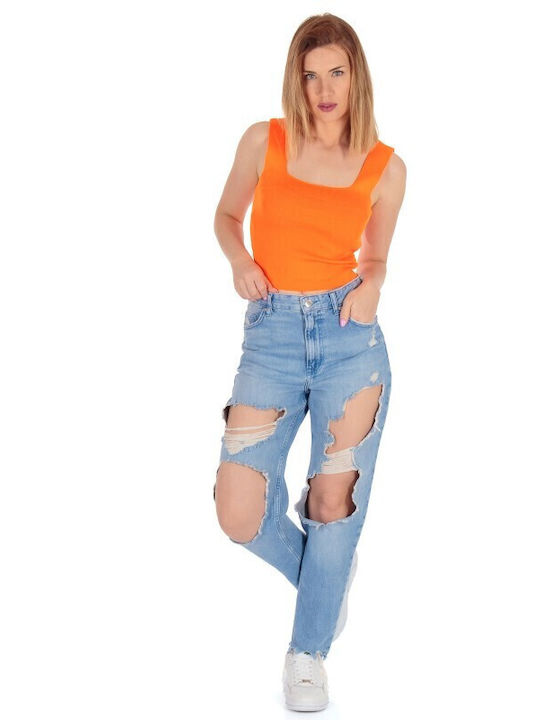 Bluza Damă Fără Mâneci Portocalie