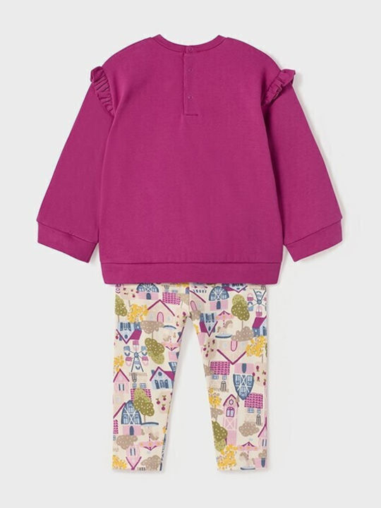 Mayoral Kids Set with Purple Leggings 2 Pieces