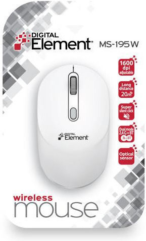 Element MS-195W Kabellos Bluetooth Maus Weiß