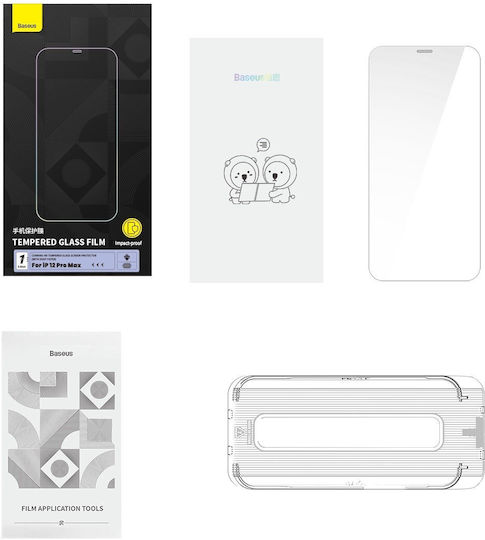 Baseus 0.4mm Full Face Tempered Glass (iPhone 12 Pro Max)