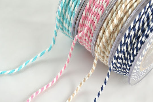 Kappa Decor Κορδόνι Βαμβακερό Γαλάζιο 3mm x 25m