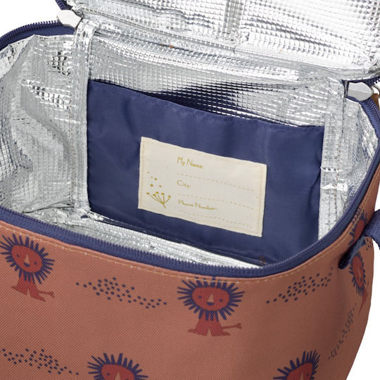 Fresk School Insulated Shoulder Lunch Bag 3.5lt Brown 18 x 15 x 23cm