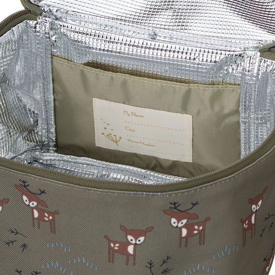 Fresk School Insulated Shoulder Lunch Bag 4.5lt Khaki 18 x 15 x 23cm
