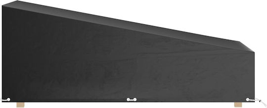 vidaXL Waterproof Chaise Lounge Cover Black 200x65x60cm