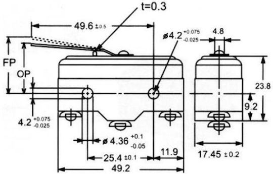 On-Off switch Limit Z-15GL-B 1pcs