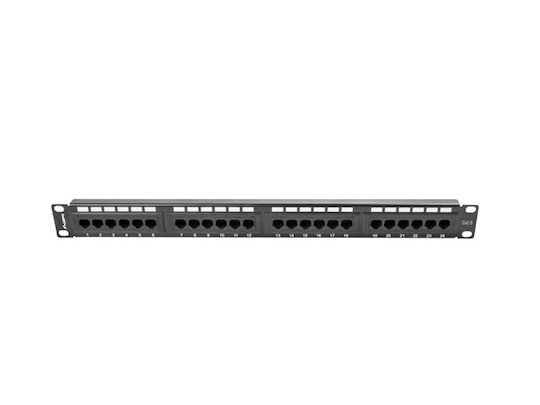 Lanberg Patch Panel Unshielded για Rack 1U 19" 24 Θυρών cat6 Μαύρο