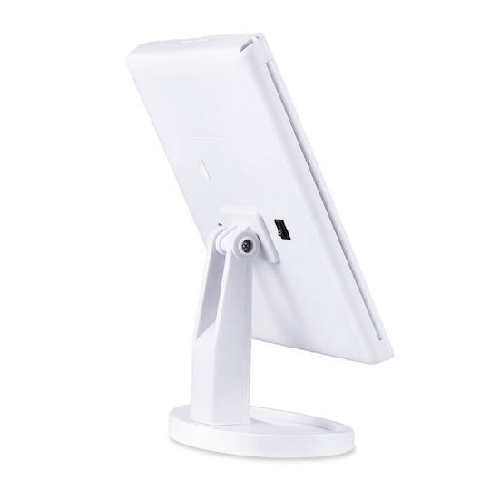 Makeup Mirror Tabletop with Light 34x27cm White