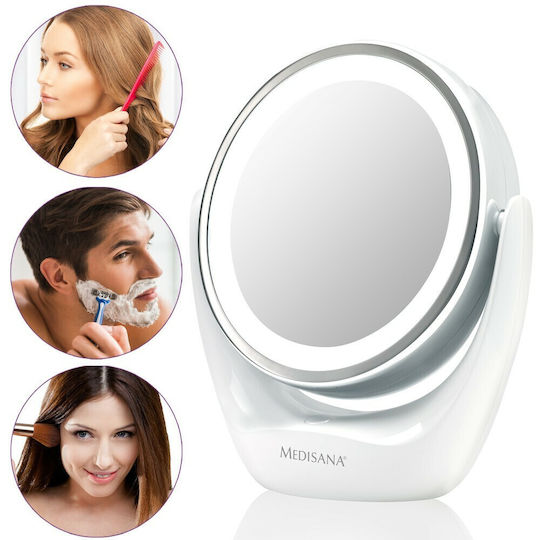 Medisana Makeup Mirror Tabletop with Light Zoom x5 12x19cm White