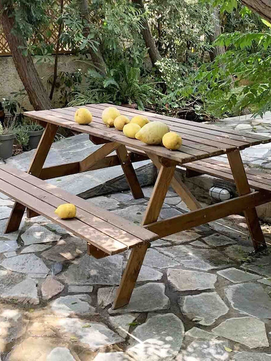Ξύλινο Τραπέζι Εξωτερικού Χώρου 150x150x75εκ.