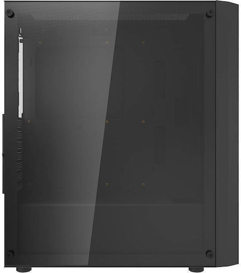 Darkflash DK351 Gaming Midi Tower Κουτί Υπολογιστή με Πλαϊνό Παράθυρο Μαύρο
