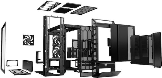 Be Quiet Dark Base Pro 901 Gaming Midi Tower Κουτί Υπολογιστή με Πλαϊνό Παράθυρο και RGB Φωτισμό Μαύρο