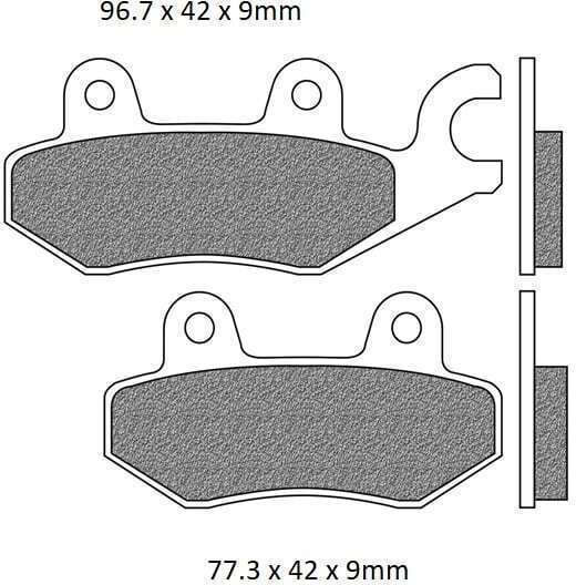 Newfren Τακάκια Μοτοσυκλέτας Εμπρός για Daytona DY 50 Kawasaki JOY-R Kymco Spike 125 / People Modenas X-CITE / Kriss Triumph Daytona / Sprint / Tiger / Trident / Trophy Yamaha TZR
