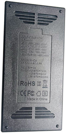 Speras SP-ZT20 Φορτιστής 2 Μπαταριών Li-ion/Ni-Cd/Ni-MH Μεγέθους AA/AAA/18650/21700/16340